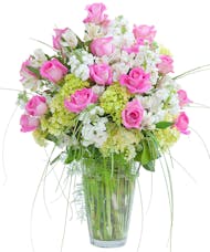 Pink and White  Elegance Vase