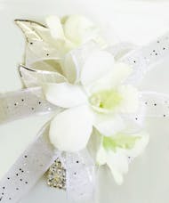 White Orchid Wristlet